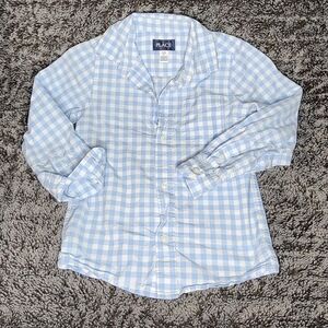 Children's Place Light Blue and White Shirt (Small 5/6)